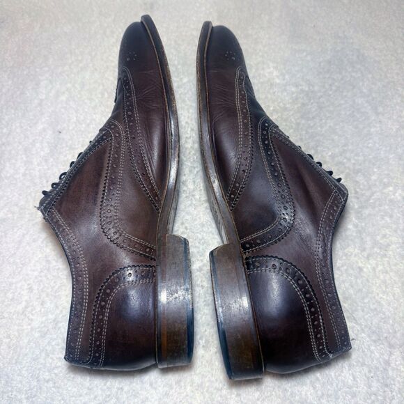 Mercanti Fiorentini Wingtip Brogue Oxford sz 11 M Dark Brown Made in Italy - Picture 5 of 9